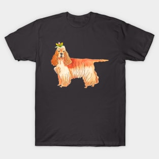 American cocker spaniel with flower T-Shirt